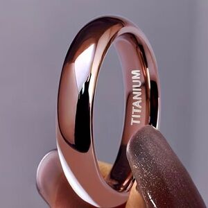 Women’s Luxury Collection Titanium Steel Rose Gold  4mm Band Size 8